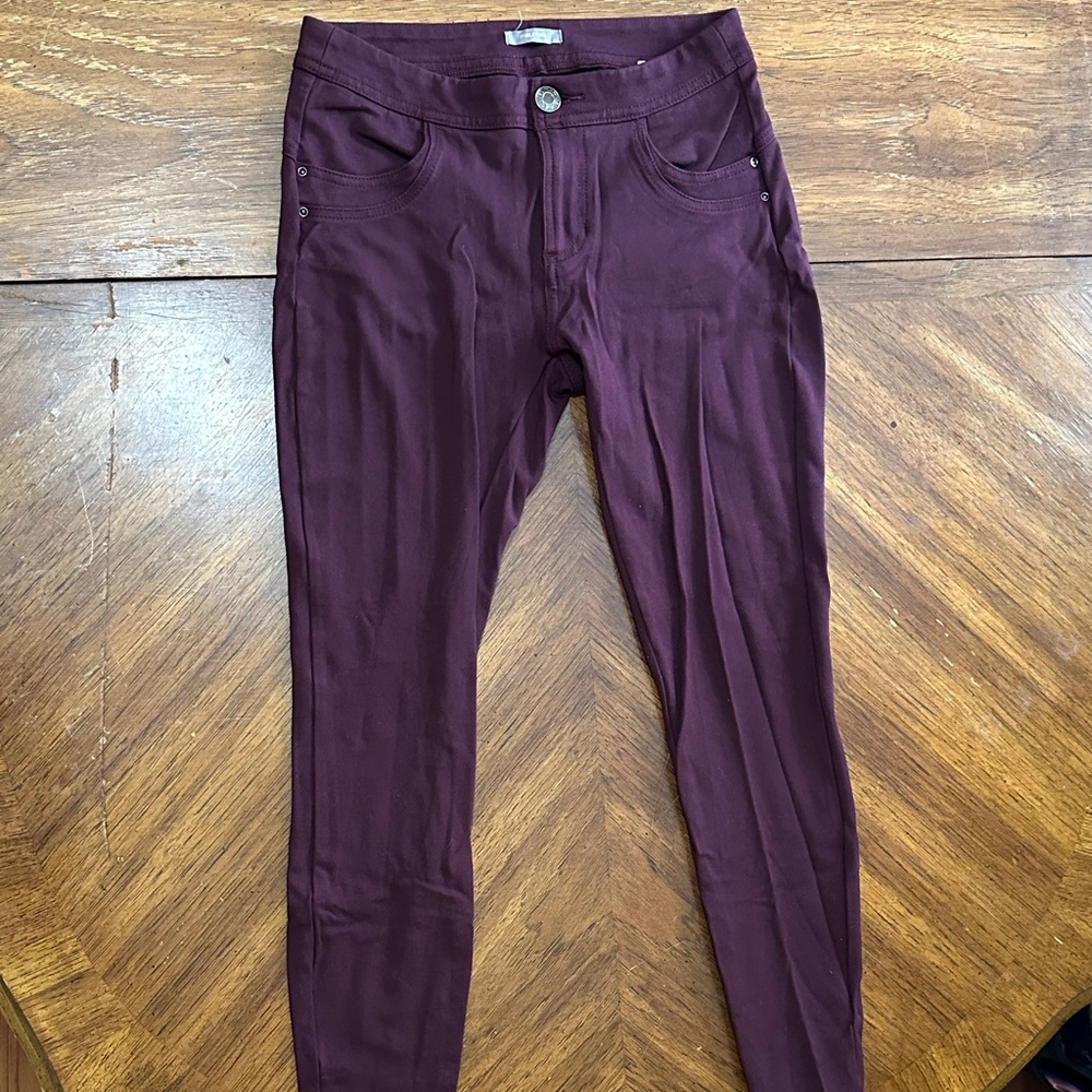 Maurices Deep Burgundy Jeggings